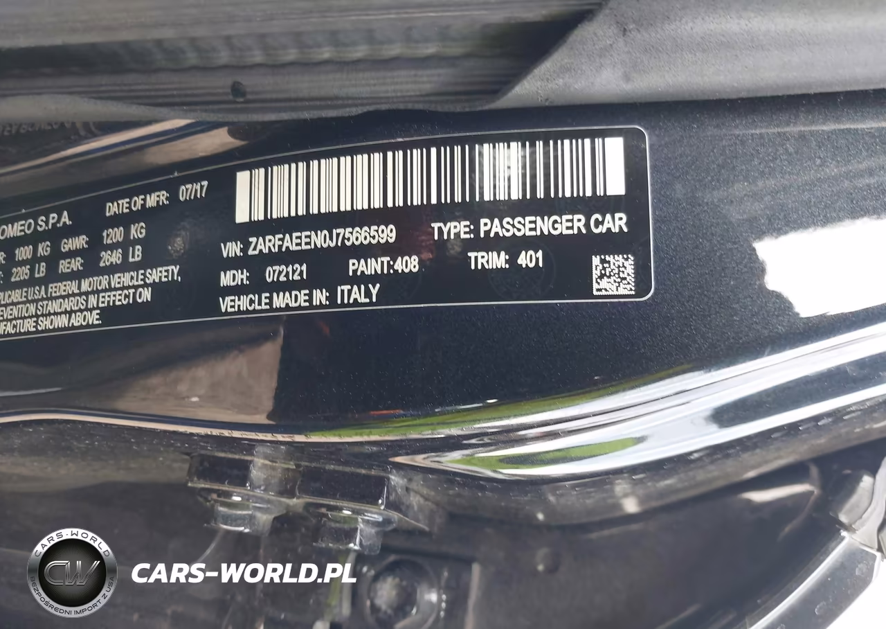 2018 Alfa Romeo Giulia Ti Sport Awd VIN:ZARFAEEN0J7566599 - 9