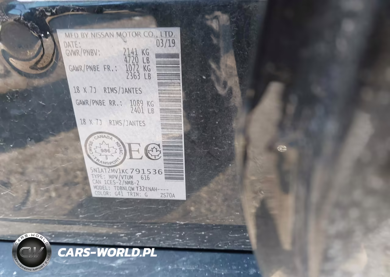 2019 Nissan Rogue S-Sl-Sv VIN:5N1AT2MV1KC791536 - 9