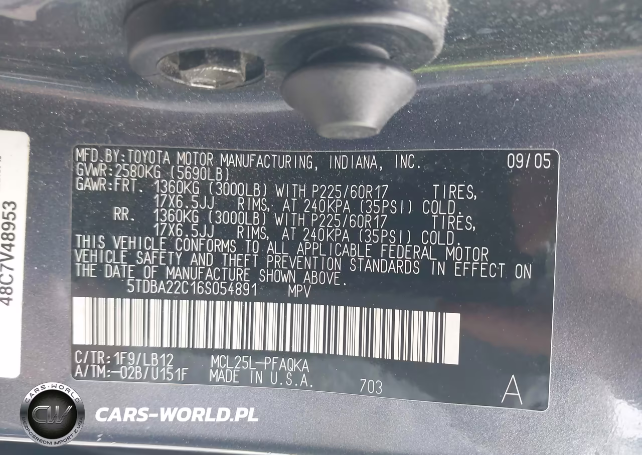2006 Toyota Sienna Xle Limited VIN:5TDBA22C16S054891 - 9