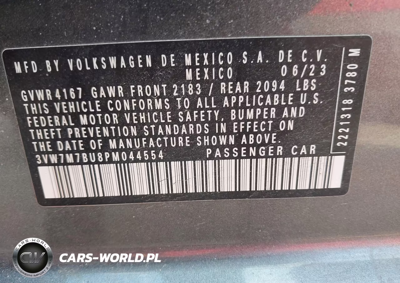 2023 Volkswagen Jetta 1.5T Se VIN:3VW7M7BU8PM044554 - 9
