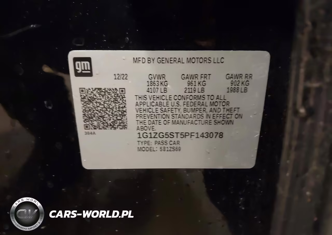 2023 Chevrolet Malibu Fwd Rs VIN:1G1ZG5ST5PF143078 - 9