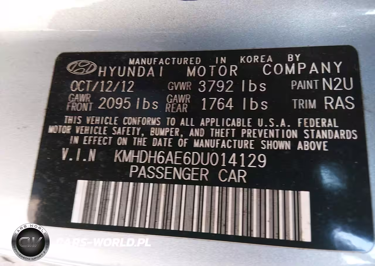 2013 Hyundai Elantra Gs VIN:KMHDH6AE6DU014129 - 9