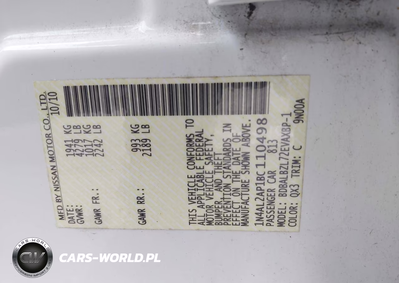 2011 Nissan Altima 2.5 S VIN:1N4AL2AP1BC110498 - 9