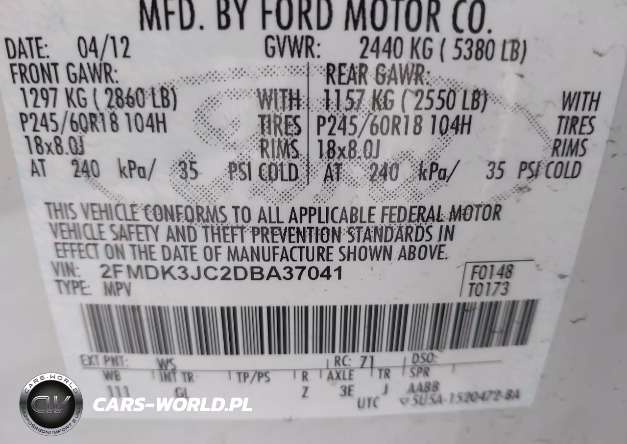 2013 Ford Edge Sel VIN:2FMDK3JC2DBA37041 - 9