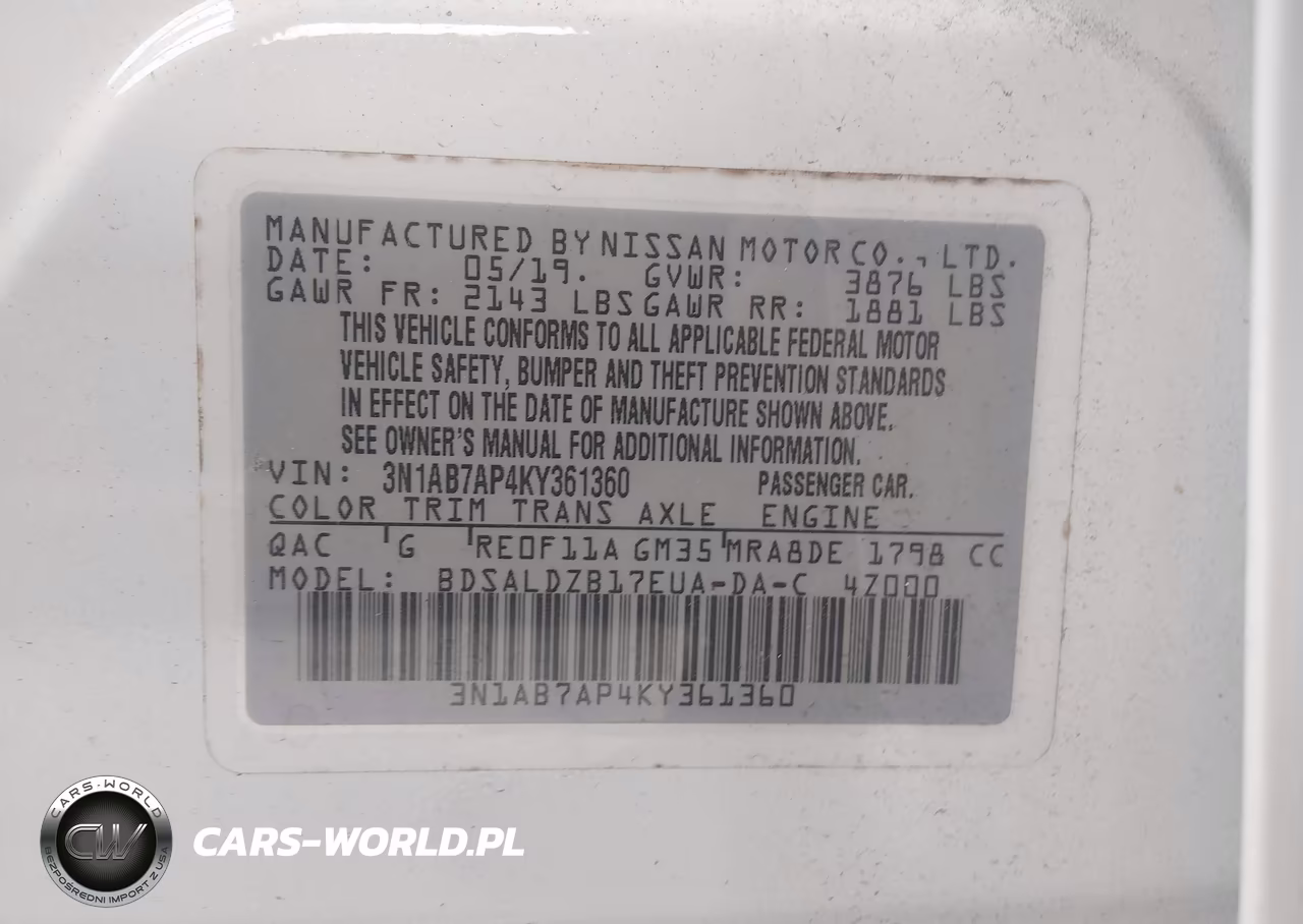 2019 Nissan Sentra Sv VIN:3N1AB7AP4KY361360 - 9