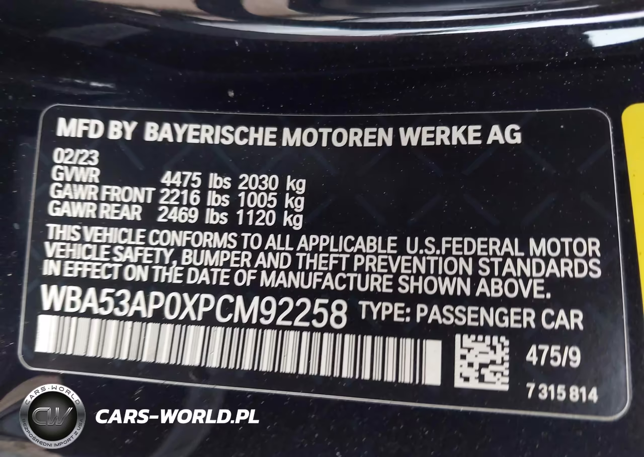 2023 BMW 430I VIN:WBA53AP0XPCM92258 - 9