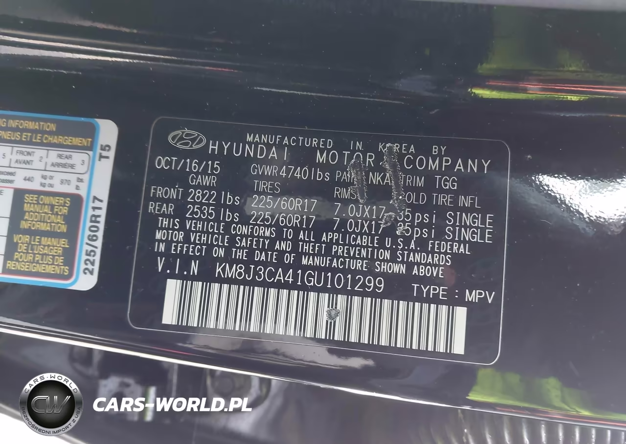 2016 Hyundai Tucson Se VIN:KM8J3CA41GU101299 - 9