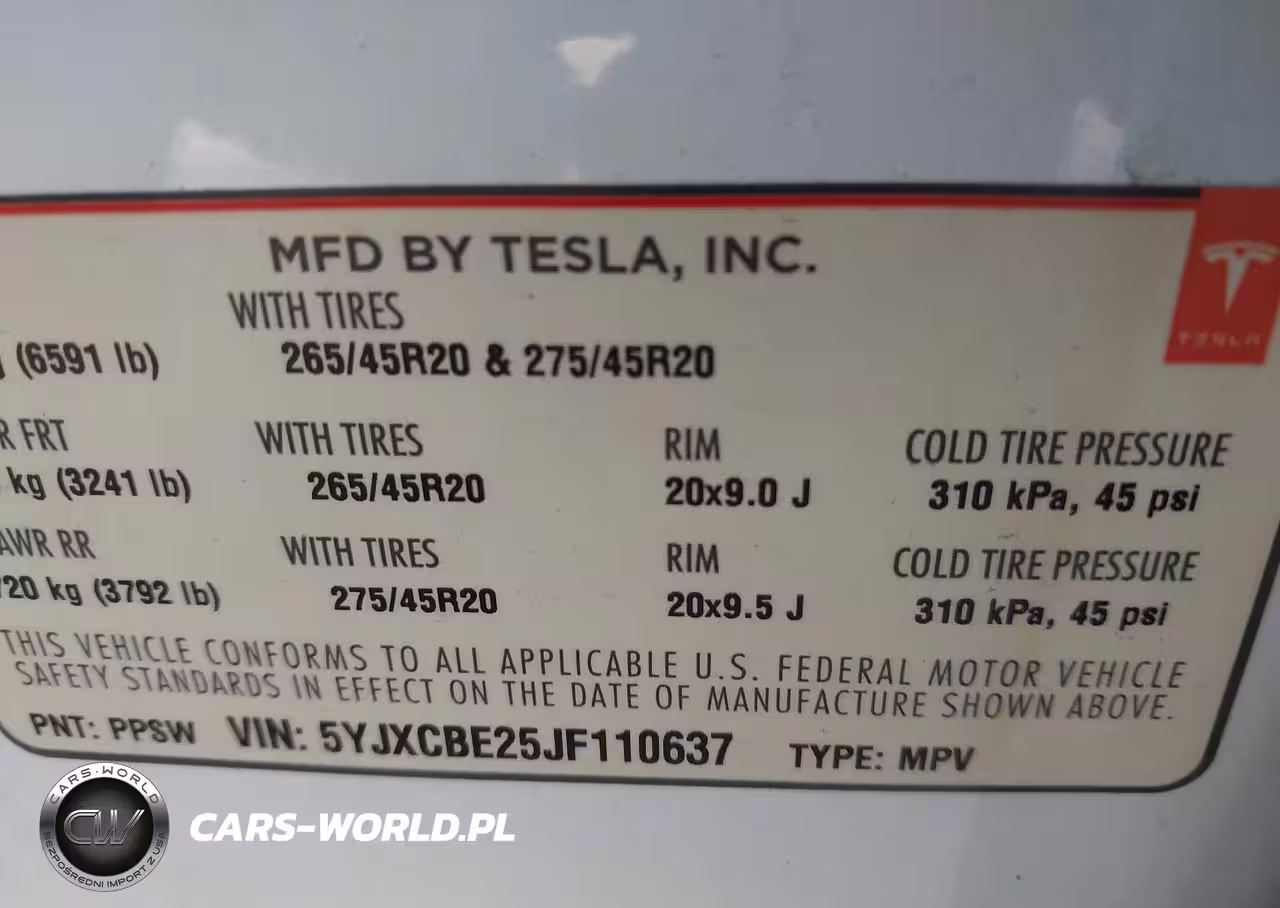 2018 Tesla Model X 100D-75D-P100D VIN:5YJXCBE25JF110637 - 9