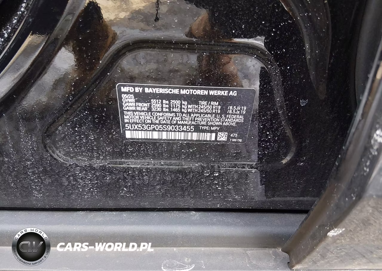 2025 BMW X3 30 xDrive VIN:5UX53GP05S9033455 - 8