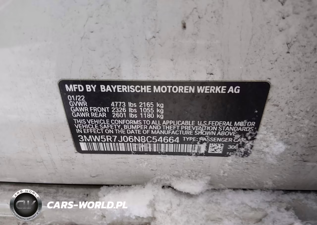 2022 BMW 330I xDrive VIN:3MW5R7J06N8C54664 - 9