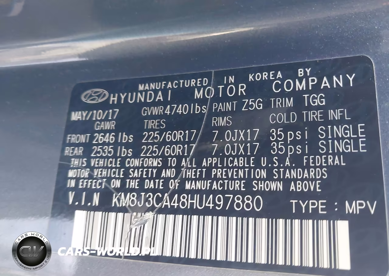 2017 Hyundai Tucson Se VIN:KM8J3CA48HU497880 - 9