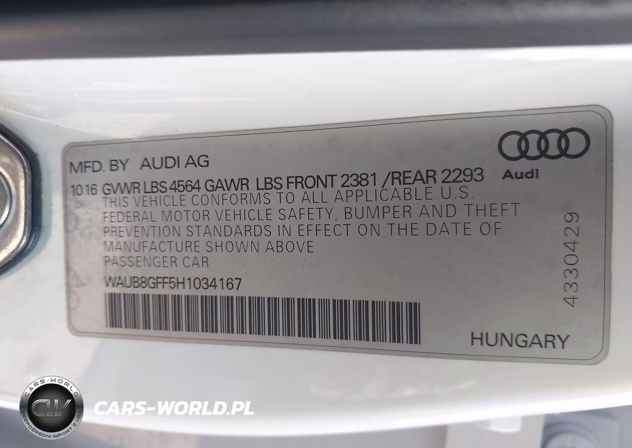 2017 Audi A3 2.0T Premium VIN:WAUB8GFF5H1034167 - 9