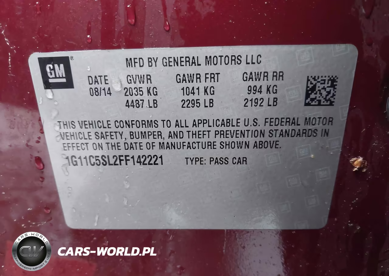 2015 Chevrolet Malibu 1Lt VIN:1G11C5SL2FF142221 - 9