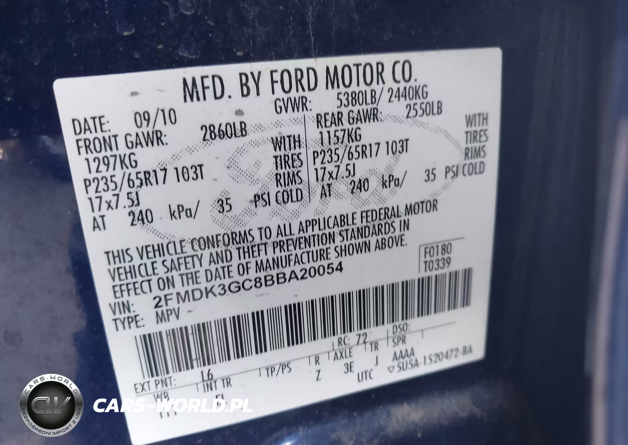 2011 Ford Edge Se VIN:2FMDK3GC8BBA20054 - 9