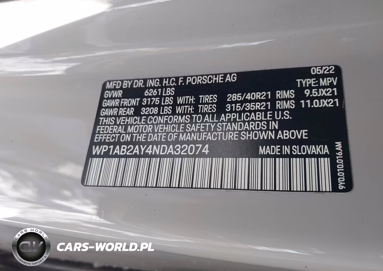2022 Porsche Cayenne S-S Platinum Edition VIN:WP1AB2AY4NDA32074 - 9