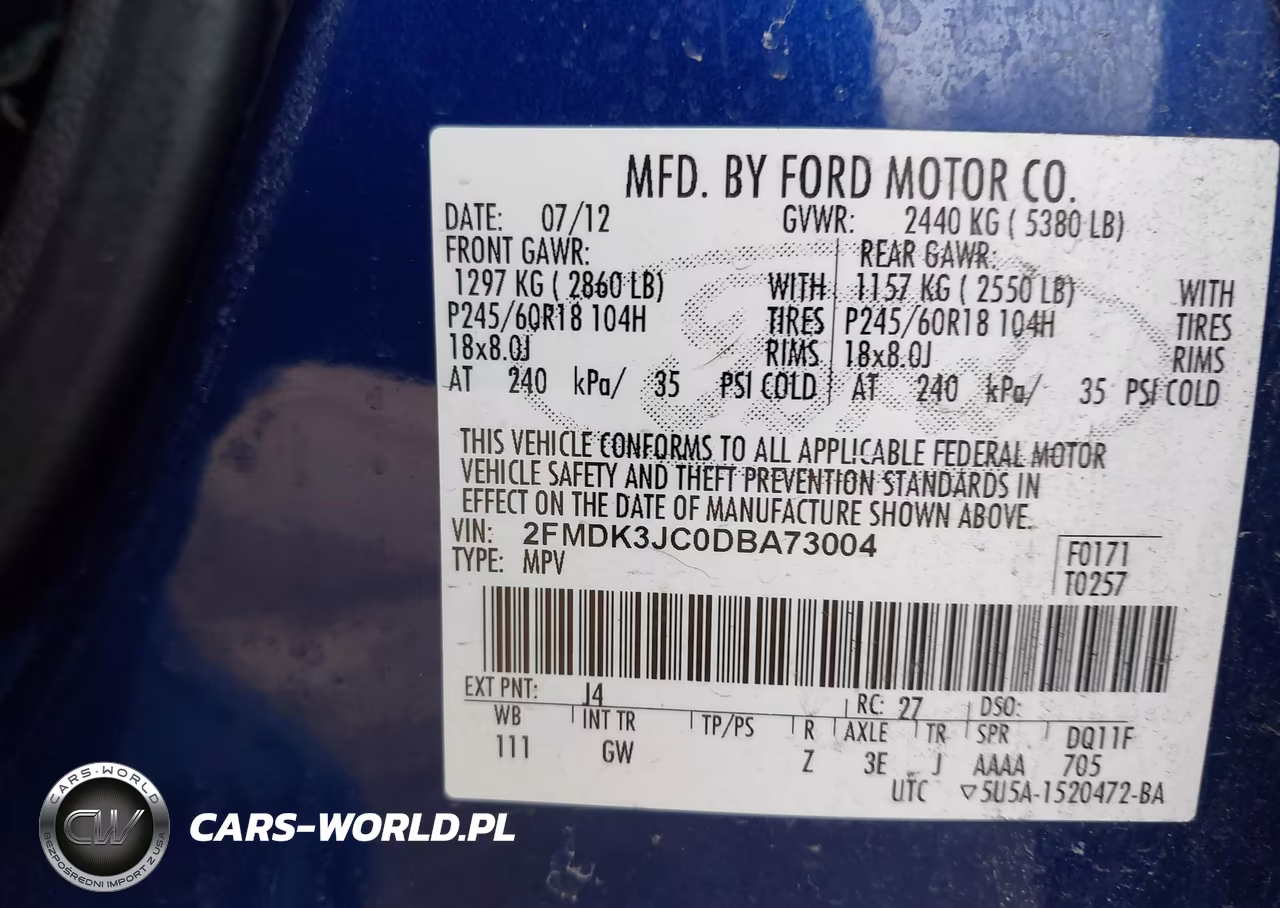 2013 Ford Edge Sel VIN:2FMDK3JC0DBA73004 - 9