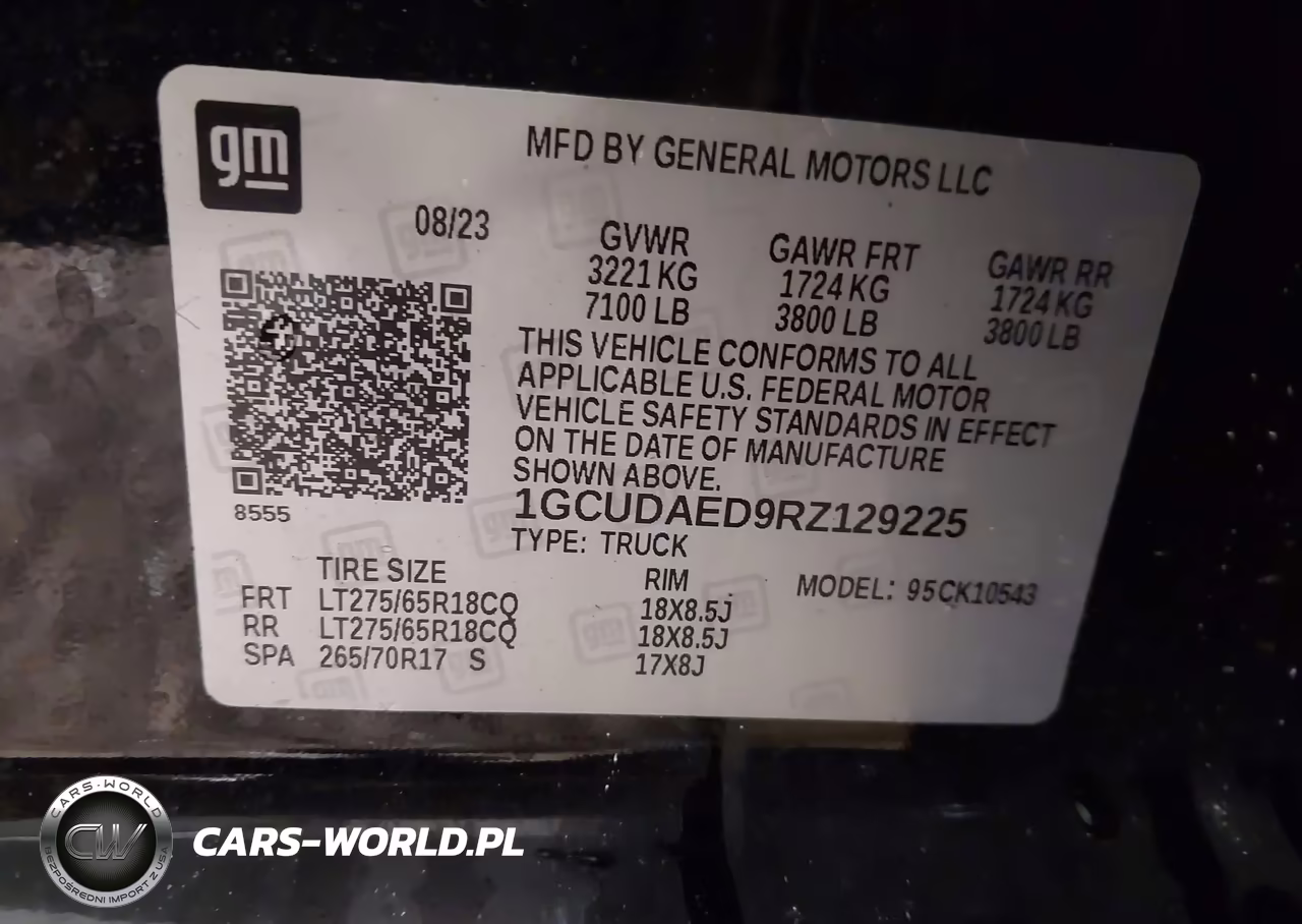2024 Chevrolet Silverado 1500 4Wd Short Bed Wt VIN:1GCUDAED9RZ129225 - 9