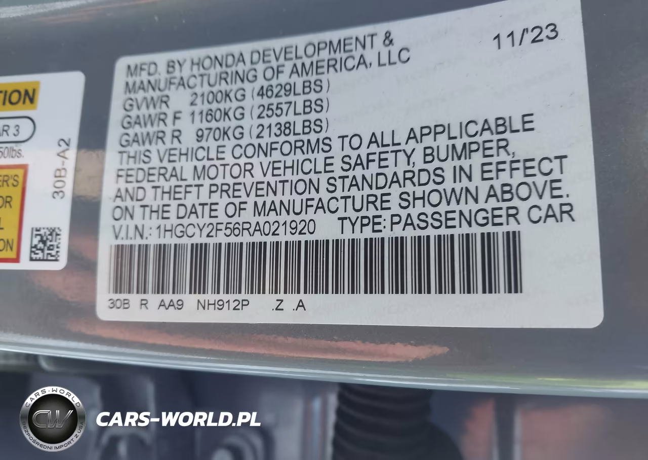 2024 Honda Accord Hybrid Sport VIN:1HGCY2F56RA021920 - 9