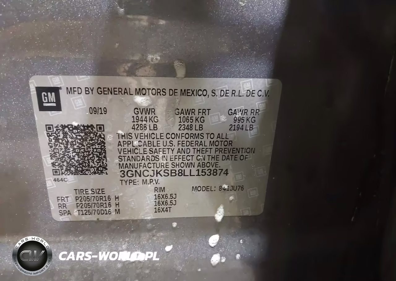 2020 Chevrolet Trax Fwd Ls VIN:3GNCJKSB8LL153874 - 9