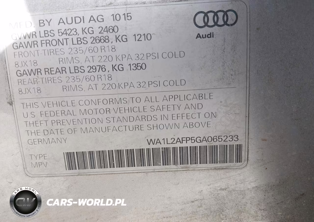2016 Audi Q5 2.0T Premium VIN:WA1L2AFP5GA065233 - 9