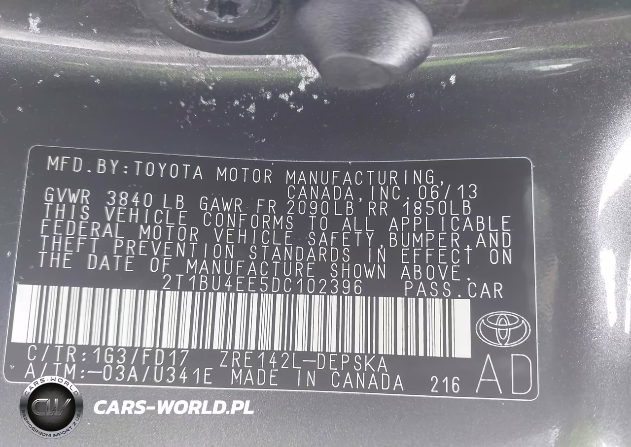 2013 Toyota Corolla S VIN:2T1BU4EE5DC102396 - 9