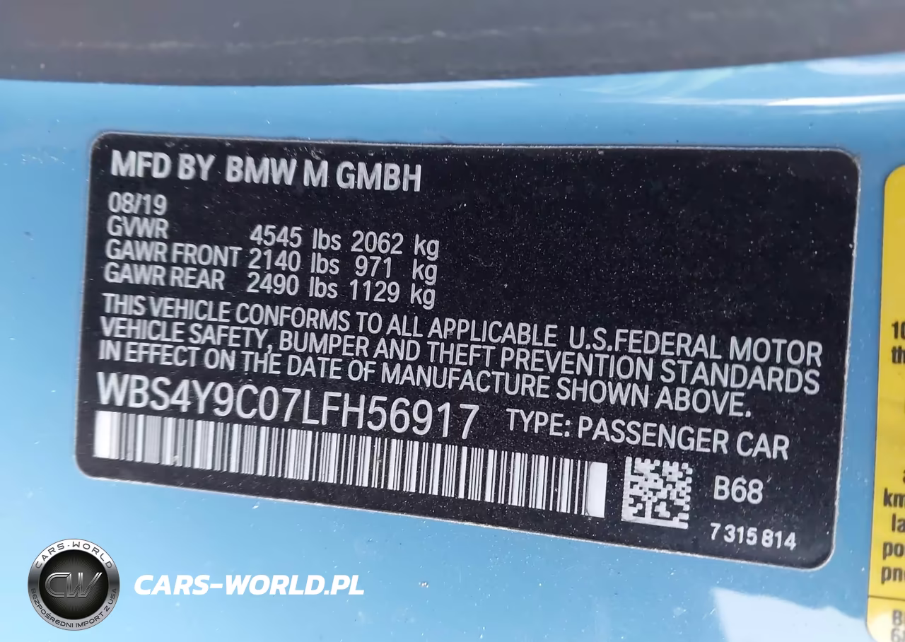 2020 BMW M4 VIN:WBS4Y9C07LFH56917 - 9