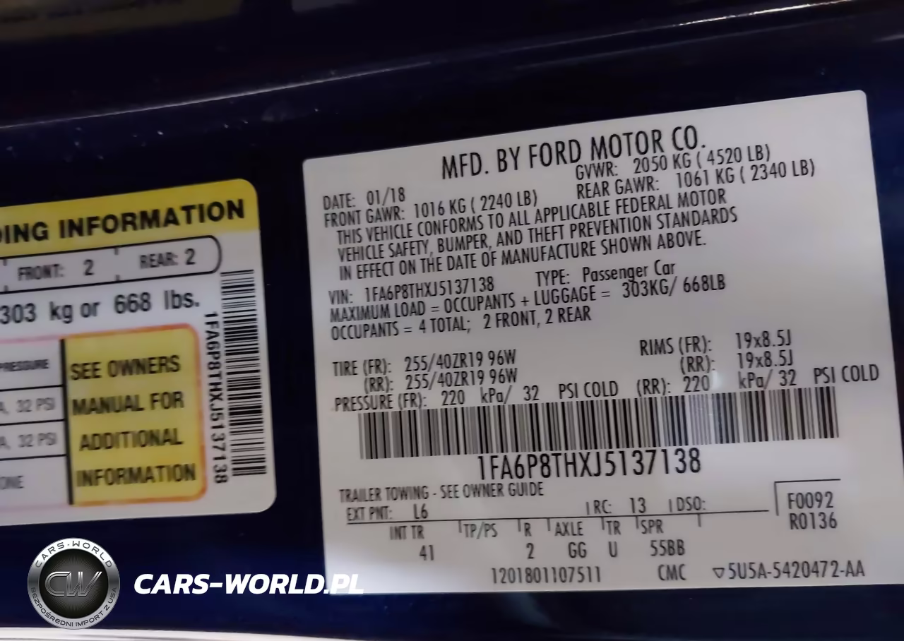 2018 Ford Mustang Ecoboost VIN:1FA6P8THXJ5137138 - 9
