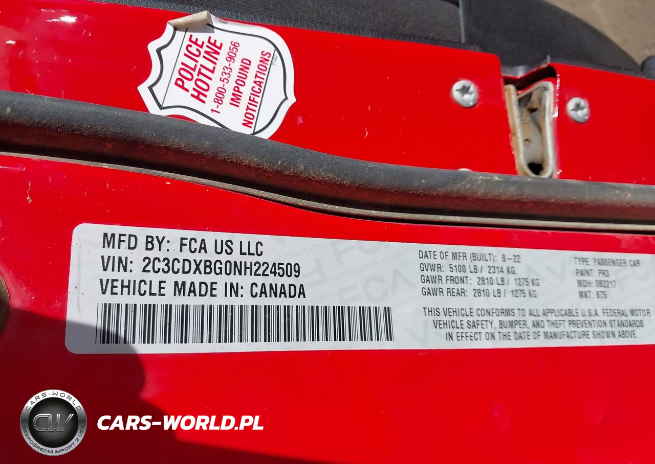 2022 Dodge Charger Sxt Rwd VIN:2C3CDXBG0NH224509 - 9