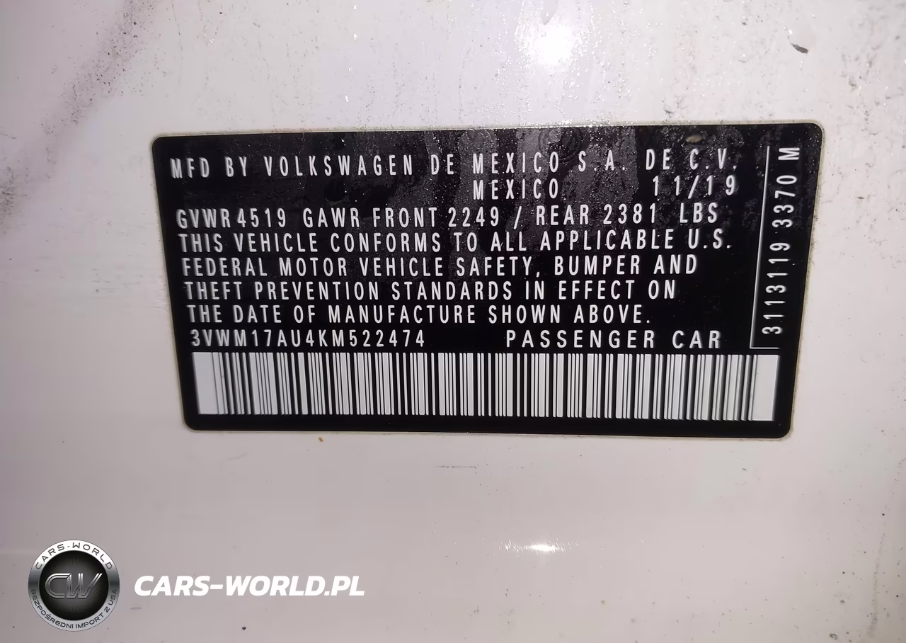 2019 Volkswagen Golf Alltrack Tsi S-Tsi Se-Tsi Sel VIN:3VWM17AU4KM522474 - 9