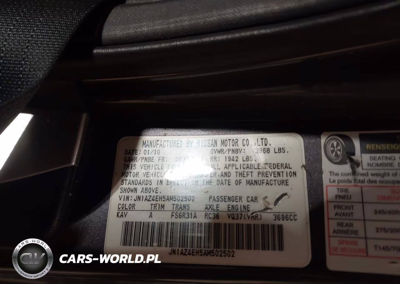 2010 Nissan 370Z Touring VIN:JN1AZ4EH5AM502502 - 9