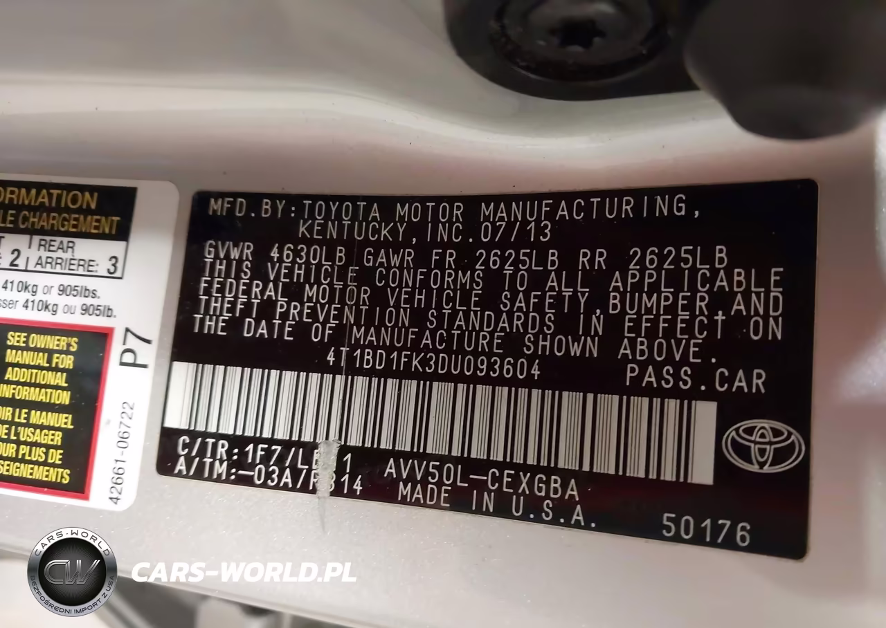 2013 Toyota Camry Hybrid Xle VIN:4T1BD1FK3DU093604 - 9