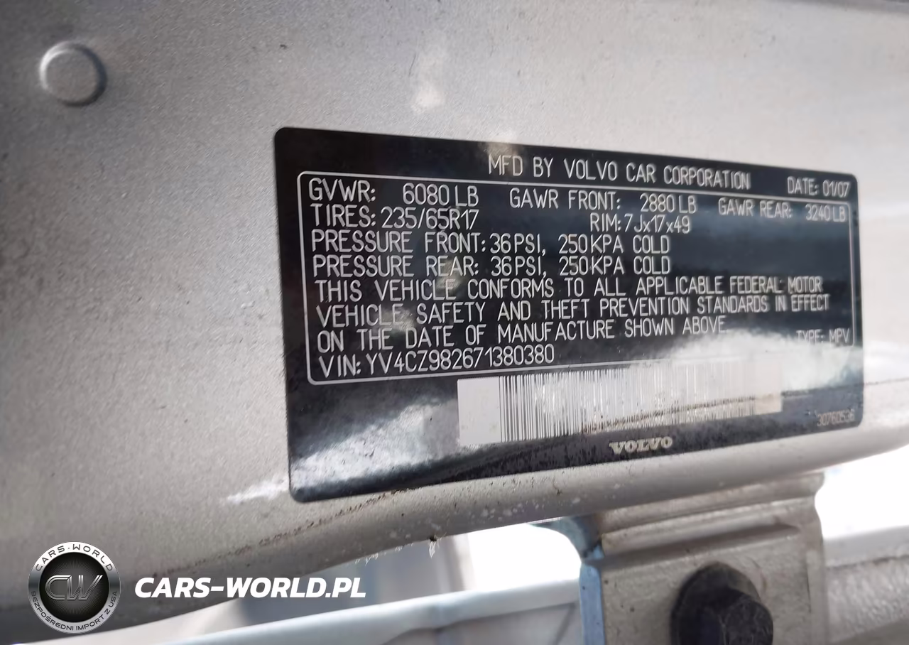 2007 Volvo Xc90 3.2 VIN:YV4CZ982671380380 - 9