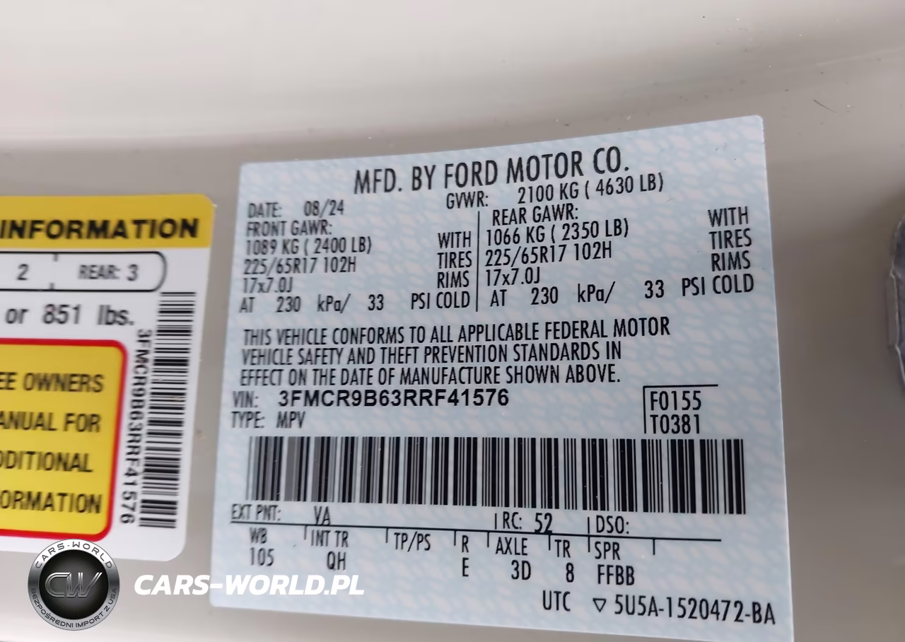 2024 Ford Bronco Sport Big Bend VIN:3FMCR9B63RRF41576 - 9