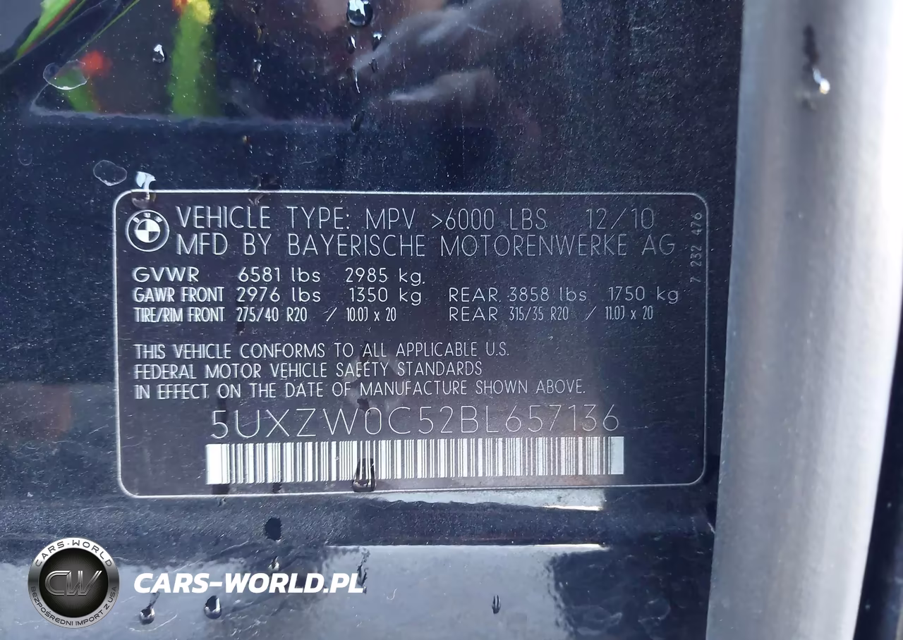 2011 BMW X5 xDrive35D VIN:5UXZW0C52BL657136 - 9
