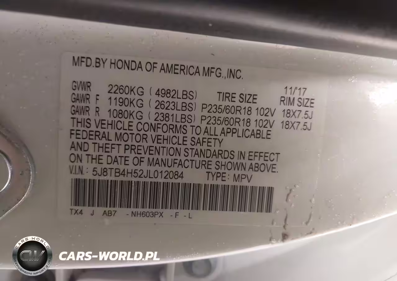 2018 Acura Rdx Technology Acurawatch Plus Packages-Technology Package VIN:5J8TB4H52JL012084 - 9