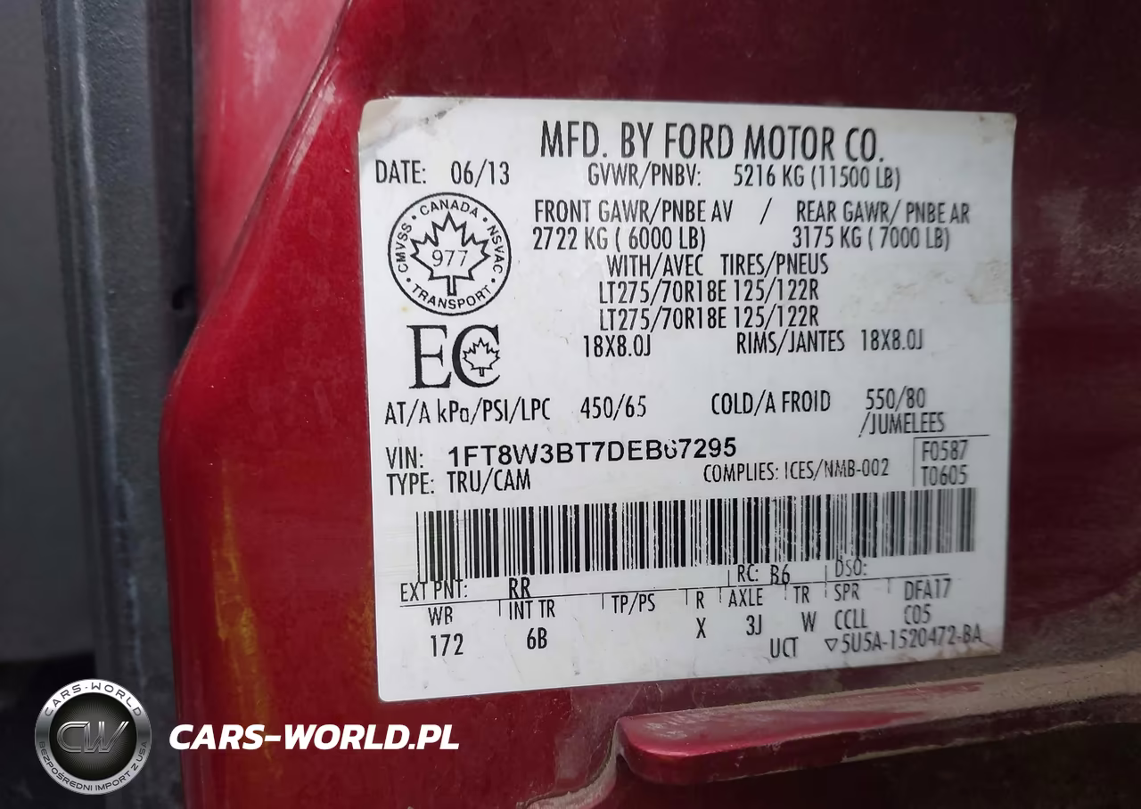 2013 Ford F-350 Lariat VIN:1FT8W3BT7DEB67295 - 8