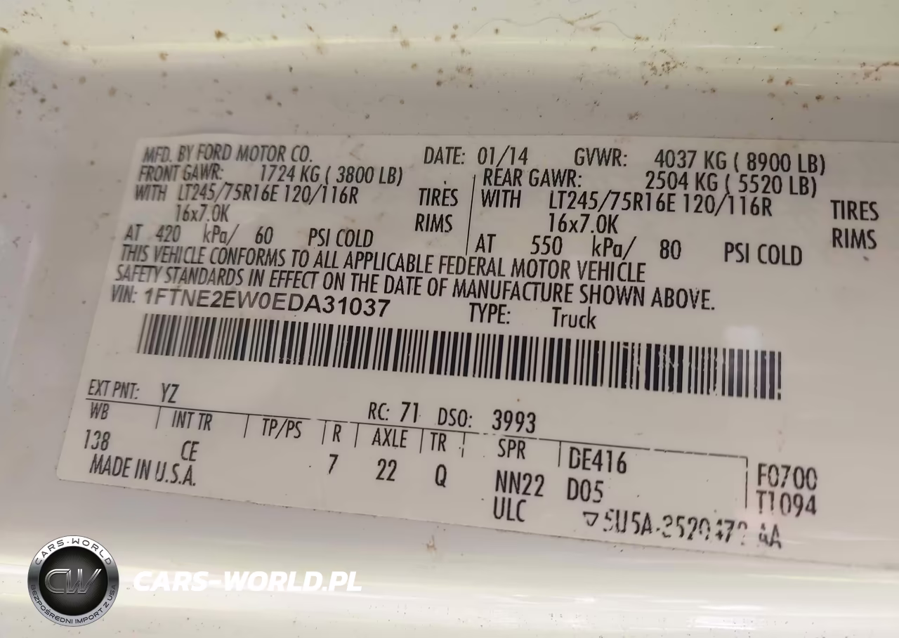 2014 Ford E-250 Commercial VIN:1FTNE2EW0EDA31037 - 9