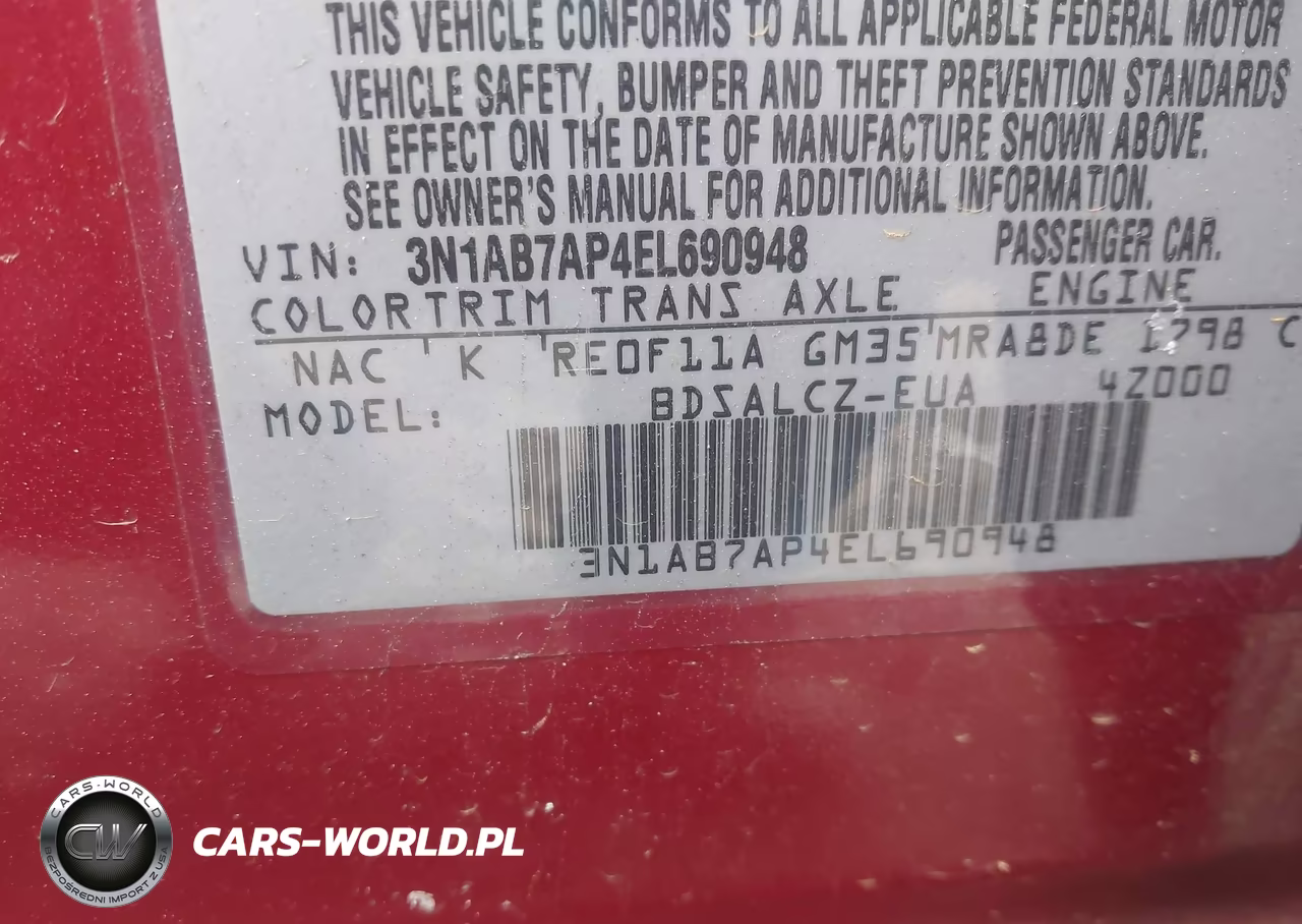 2014 Nissan Sentra S VIN:3N1AB7AP4EL690948 - 9