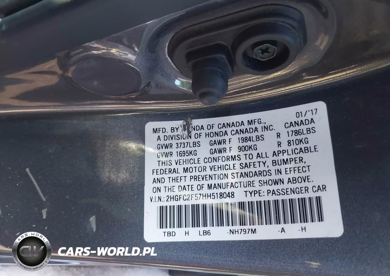 2017 Honda Civic Lx VIN:2HGFC2F57HH518048 - 9