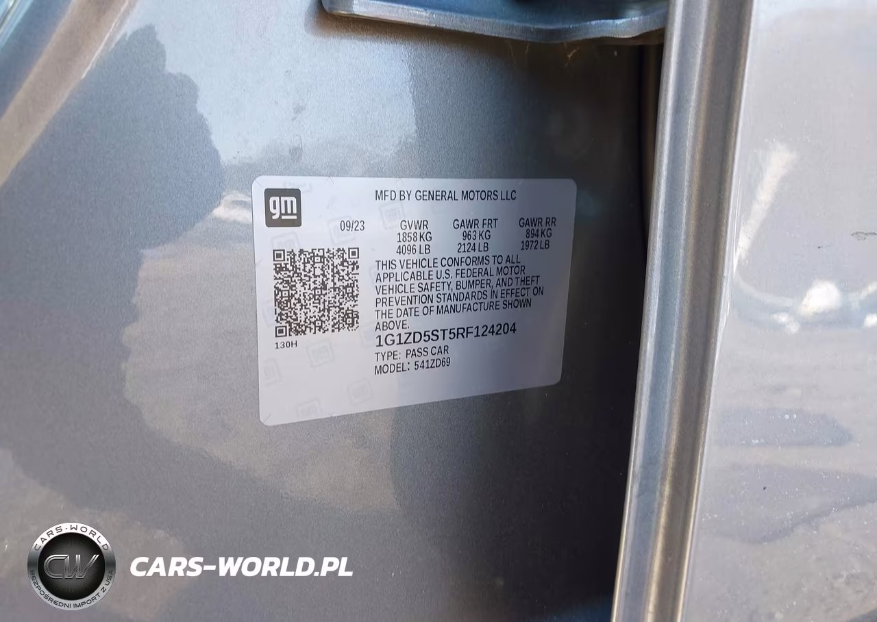 2024 Chevrolet Malibu Fwd 1Lt VIN:1G1ZD5ST5RF124204 - 9