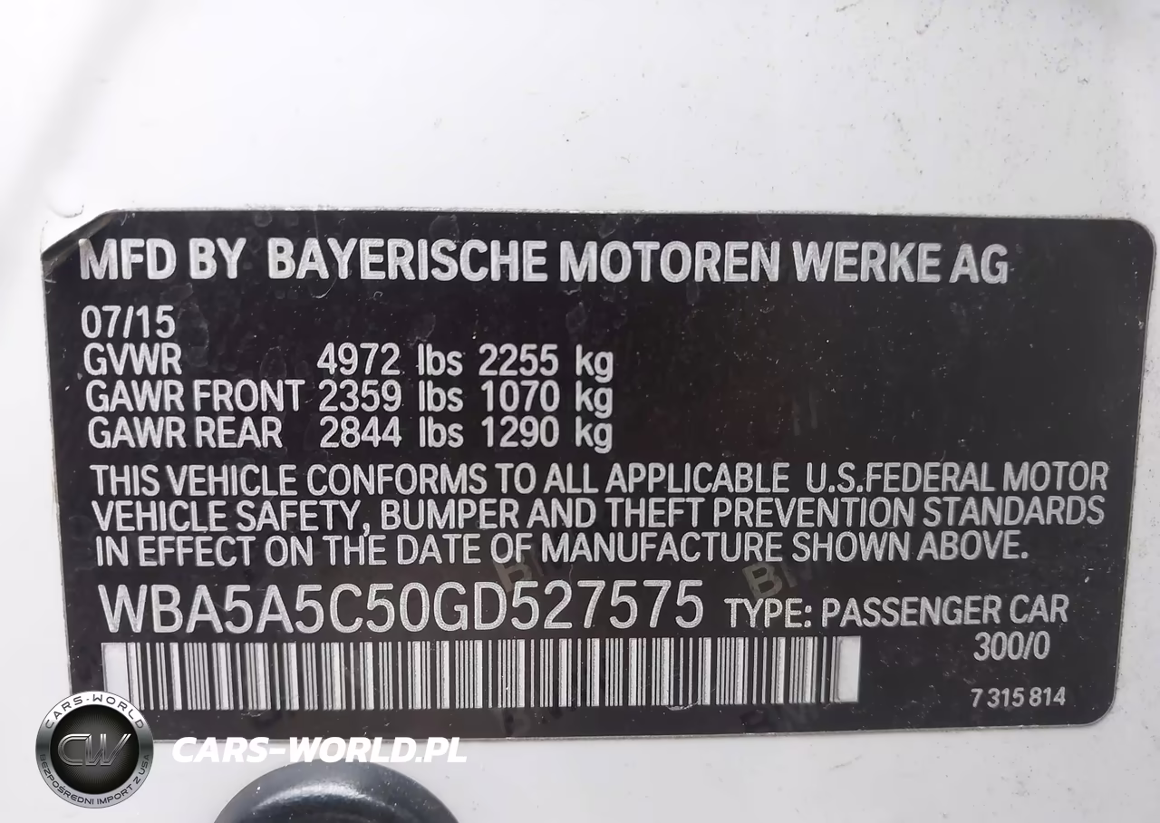 2016 BMW 528I VIN:WBA5A5C50GD527575 - 9