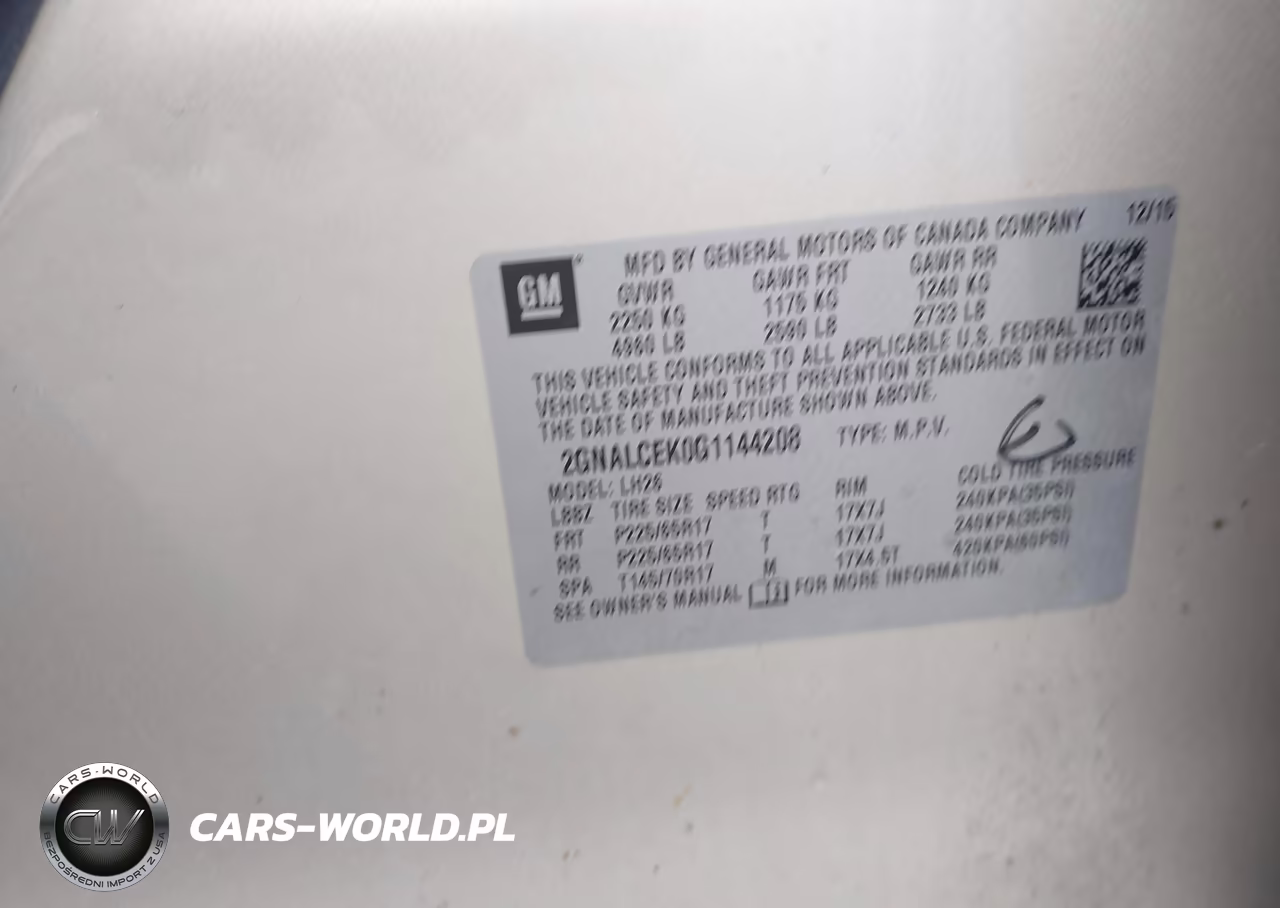 2016 Chevrolet Equinox Lt VIN:2GNALCEK0G1144208 - 9