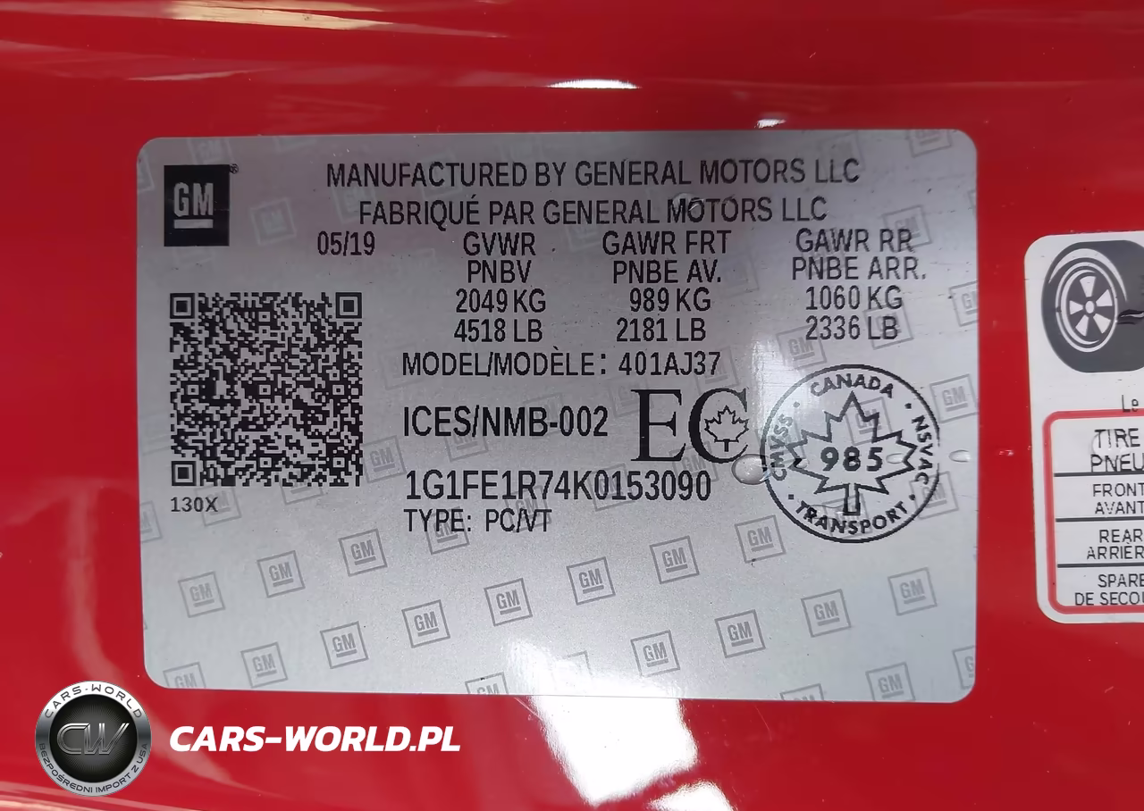 2019 Chevrolet Camaro 1Ss VIN:1G1FE1R74K0153090 - 9