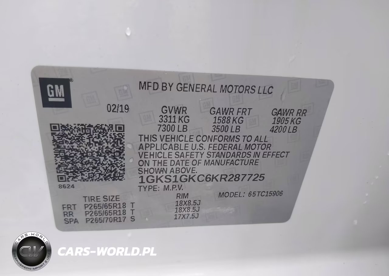 2019 GMC Yukon Xl Slt VIN:1GKS1GKC6KR287725 - 9