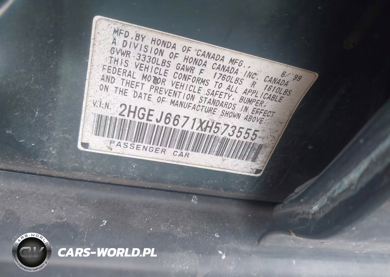 1999 Honda Civic Lx VIN:2HGEJ6671XH573555 - 9