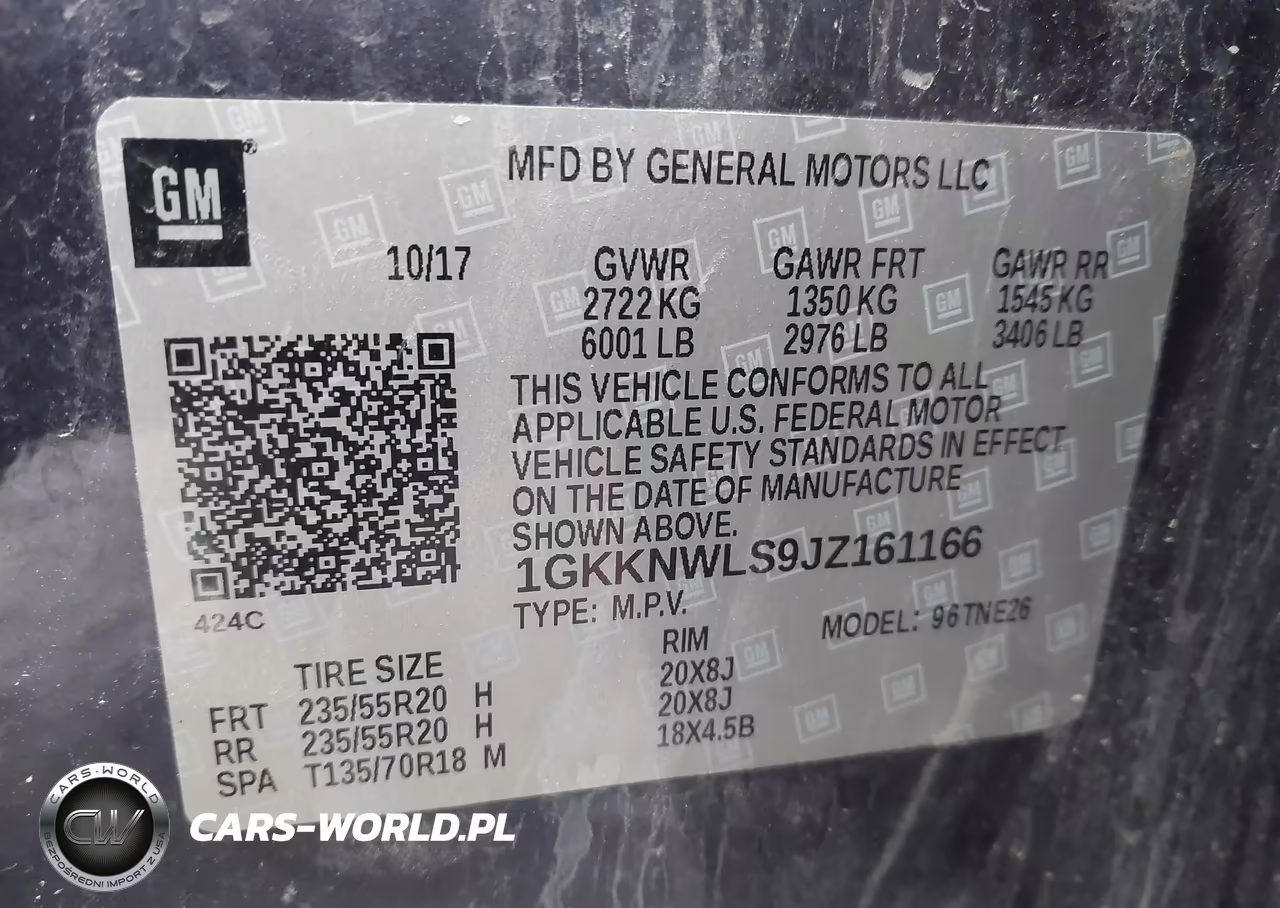 2018 GMC Acadia Slt-2 VIN:1GKKNWLS9JZ161166 - 9