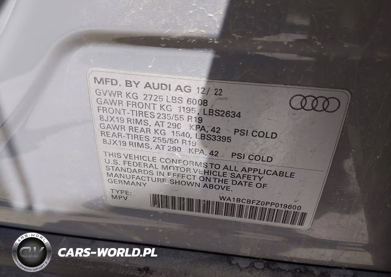2023 Audi Q4 E-Tron Premium Plus 40 Rwd VIN:WA1BCBFZ0PP019600 - 9