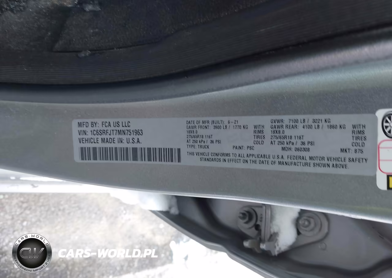 2021 Ram 1500 Laramie VIN:1C6SRFJT7MN751963 - 9