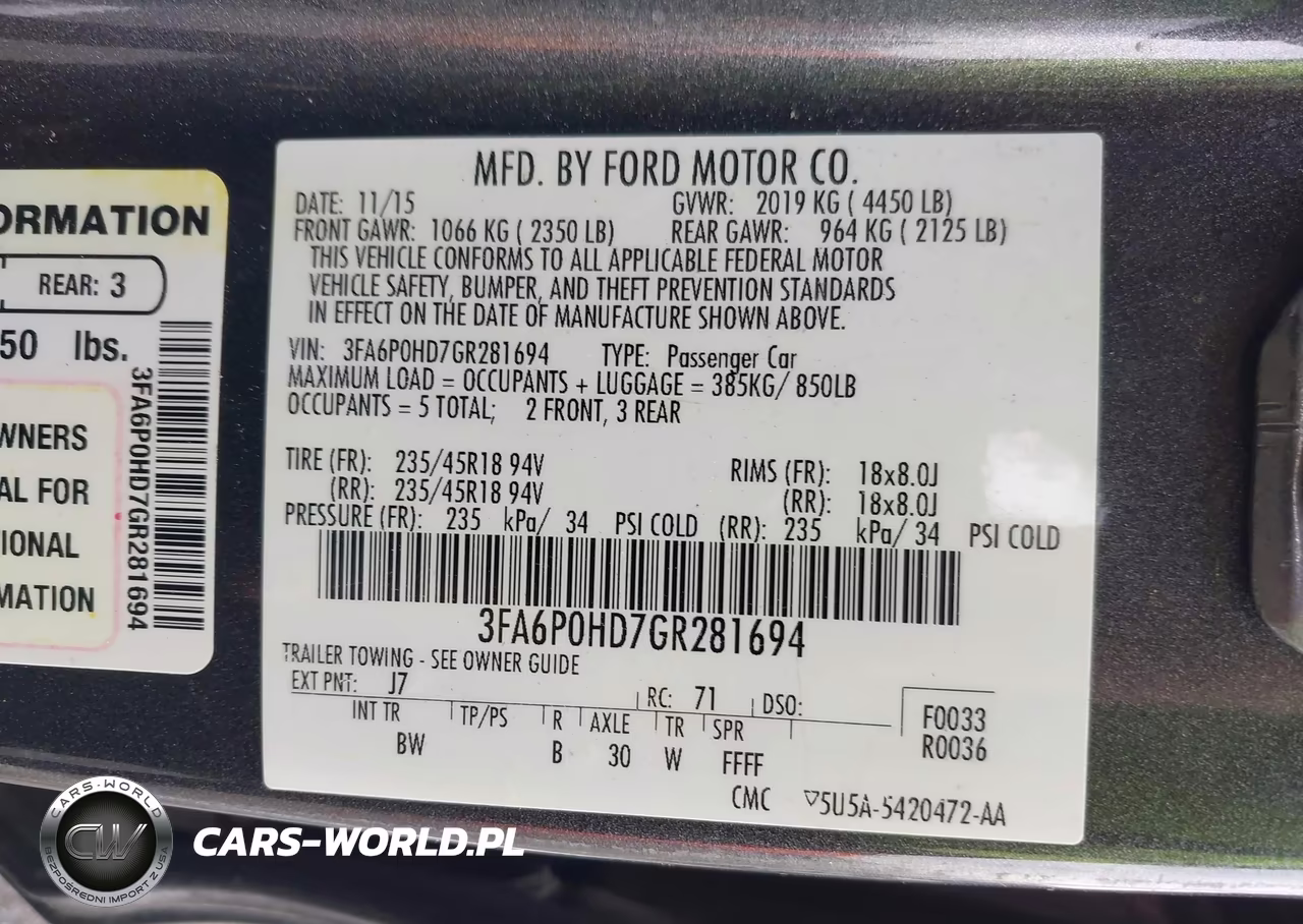 2016 Ford Fusion Se VIN:3FA6P0HD7GR281694 - 9