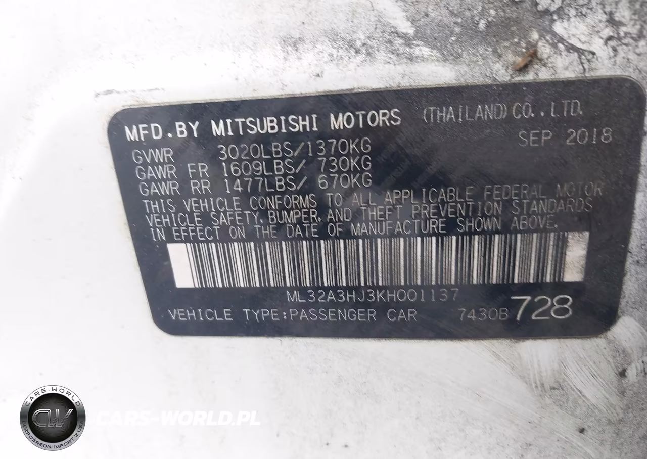 2019 Mitsubishi Mirage Es-Rf VIN:ML32A3HJ3KH001137 - 9